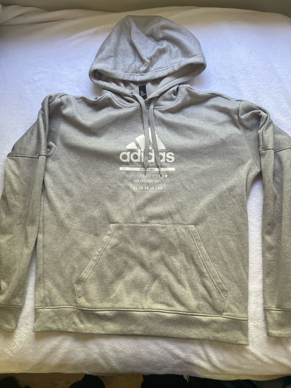 adidas Gray Pullover Hoodie with Front Logo